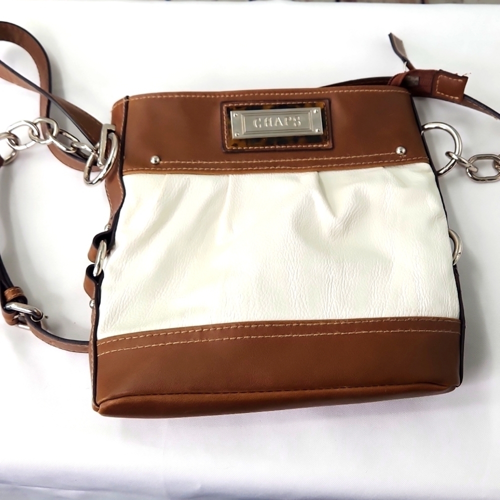 Chaps‎ Brown and Creme Crossbody purse